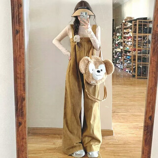 Joyncleon maternity pants spring and autumn summer overalls 2025 new summer wear late pregnancy wide leg pants maternity wear brown overalls single piece l