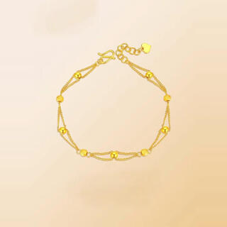 Juke gold transfer bead bracelet 2025 new passepartout double layer 18k gold bracelet for your girlfriend passepartout transfer bead bracelet