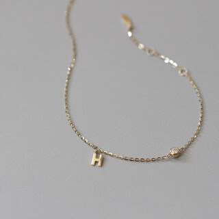 Sen yong h letter diamond bracelet 18k gold internet celebrity simple design new high-end light luxury design niche bracelet trend gold