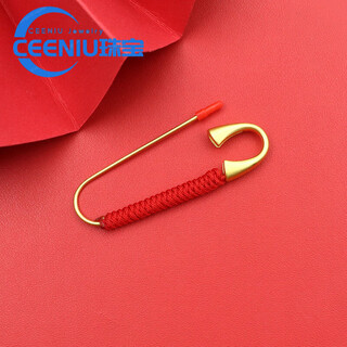 Ceeniu fat donglai same style baby anti-frightening pin zodiac rabbit baby newborn baby tiger male and female red rope pin