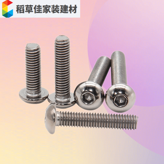 Taslon titanium alloy ta2 pure titanium round head hexagonal screw semi-round head bolt titanium screw pan head screw machine wire m3-m5 m3*4 (5 pieces)