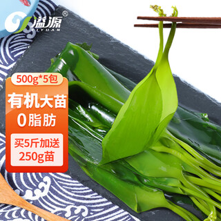 Yiyuan straight from the source organic salted kelp seedlings salted kelp young seedlings cold dish and soup 500g*5 packs of organic large seedlings plus 250g seedlings