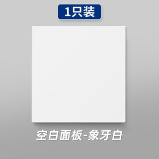 USP国际电工威尔德86型空白面板开关插座底盒遮挡板遮丑盖板堵洞白板暗盒装饰 象牙白1只装送螺丝