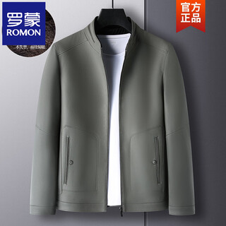Romon 2026 new haining simulated leather jacket men's spring autumn and winter casual motorcycle men's leather jacket stand collar bean green plus velvet 3xl 190 (165-180jin jin is equal to 0.5 kg)