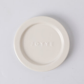 Joyye cup lid ceramic cup lid simple and versatile embossed solid color round ceramic lid (not applicable to our hand-painted cups) beige