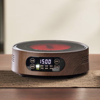 Yipot tea glass tea kettle set electric ceramic stove set household kettle set automatic insulation special fireplace tea stove upgraded digital display multi-level adjustment wood grain 1500w