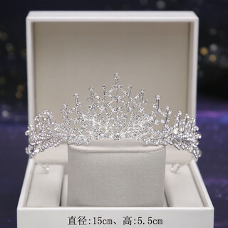 Aitanfang birthday crown tiara for girls princess 18 years old adult ceremony tiara for best friend gift bride wedding crown hair hg-64 crown gift box + raffia + warming lamp
