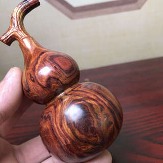 Yage authentic hainan huanghuali gourd handle piece hand-carved grimace plate toy pendant key chain cultural toy style 9 haihuang gourd 11.4*5.7cm about 94g