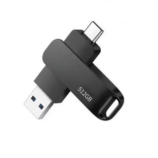 手机电脑u盘.安卓小米vivo鸿蒙双接口手机电脑两用1TB高速 黑色512[G]