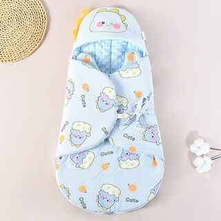 Acacia tong baby blanket pure cotton newborn blanket spring, autumn and winter thickened baby delivery room bag newborn swaddle anti-kick sleeping bag lan meng snake bao super soft pure cotton beanie autumn and winter thick cotton 0-15 77-82cm