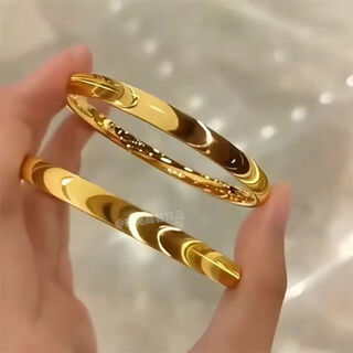 Shiyi fengjin store's same style 24k gold cat's eye yellow bracelet solid women's simulation non-fading high-end 5d cat's eye bracelet 58