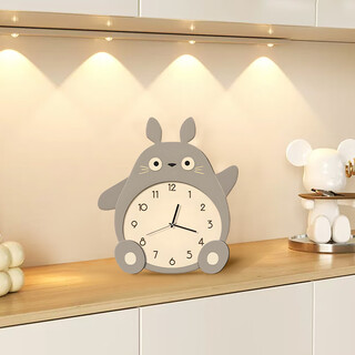 Jatu dace creative shell clock cute cartoon clock pendulum desktop living room desktop senyu totoro-b style 17*19cm