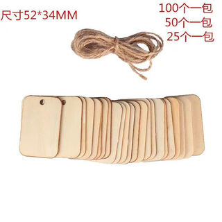 Wishing handmade diy blank wood chip sign kindergarten wooden sign wish custom sign-in tag 5234 100 free hemp rope