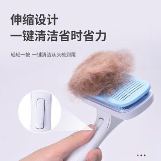 Ferret fragrance pet needle comb dog comb cat hair grooming tool teddy bichon automatic hair removal comb blue