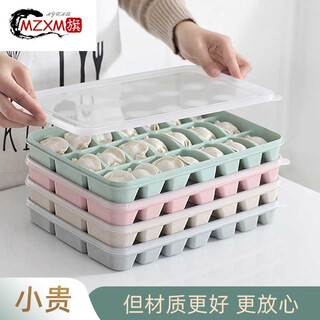Mzxm imported quality dumpling freezing box from germany, special food-grade divided compartment for refrigerator, dumpling storage box to keep dumplings fresh, two-layer package (21 compartments each layer with lid), 5 colors