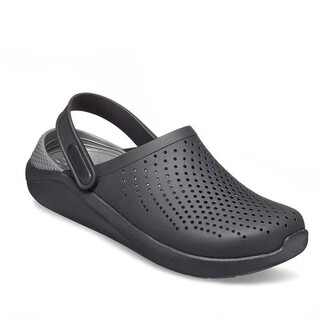 卡骆驰洞洞鞋男鞋克骆格LiteRide女鞋防滑沙滩鞋厚底凉拖鞋男女运动鞋 黑色 43-44 M10