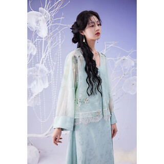 Wan cao yi bird demon series 2025 spring new fashion suit h03411513 light green xs