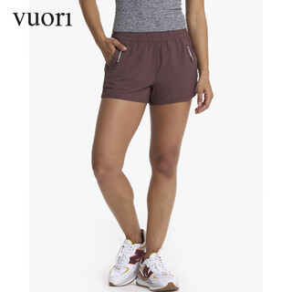 VUORI 飞奥力短裤运动裤女高腰瑜伽休闲跑步健身裤VW367 棕色/Chestnut XL 175