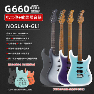Galyda electric guitar student beginner with audio set professional grade st single and double electric guitar rock and singing instrument g660 electric guitar + noslan speaker color remarks (free piano bag + accessories)