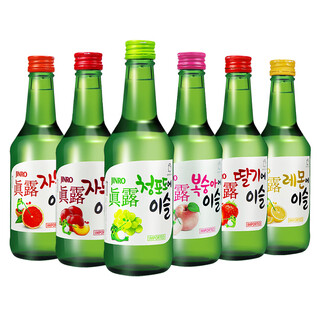 Jinro korea imported soju green grape flavored sake low alcohol 360ml bottle liqueur fruity wine peach mixed flavor 6 bottles