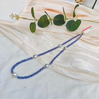 Lie rui natural sea water hemp pearl natural tanzanite necklace niche design clavicle chain simple versatile high-end sense blue 8-9mm