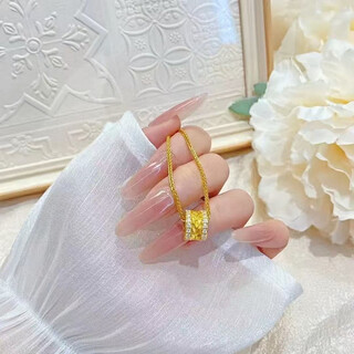 Yi yi ancient gold dot diamond wheat ear lutong pure gold 999 small waist pendant gold chain as a gift for girlfriend transfer. according to the day's gold price + labor fee + additional settlement, deposit