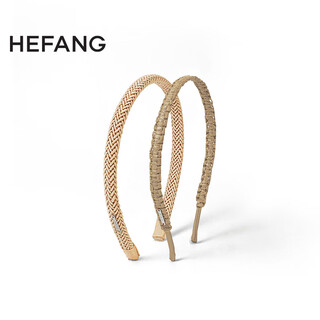Hefang he fang jewelry french braided headband hair accessory women's light luxurious and high-end birthday gift for girlfriend apricot