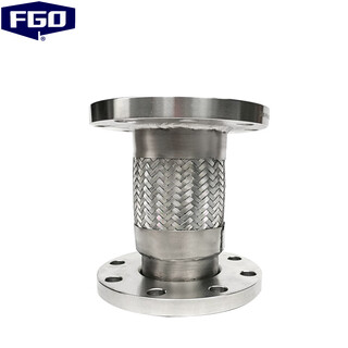 Fgo stainless steel metal braided hose, overall 304, flanges at both ends pn16 dn125, 10 meters long bwg-16p