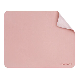 Exco mouse pad small leather office game waterproof leather notebook desktop computer portable non-slip washable mat rose pink 0430