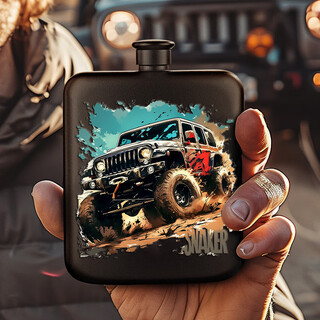 Snek russian 304 stainless steel small flask with thickened 2 2 3 liquor portable whiskey bottle