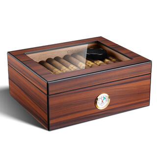 Cigarloong cigar humidor piano paint large capacity double-layer cedar wood cuban cigar humidor cabinet box