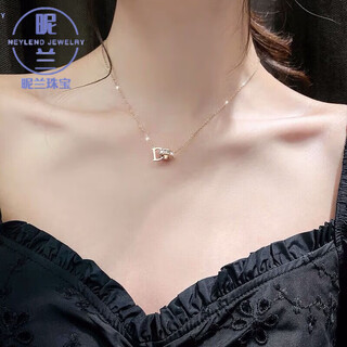 Nilan fat donglai same style 18k rose gold möbius ring necklace gold female rabbit pendant au750 do ring 18k gold rose gold