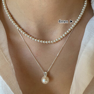 Olevos925 sterling silver princess diana single pearl pendant necklace for women 2025 new light luxury niche high-end clavicle chain necklace pearl white stacked wear