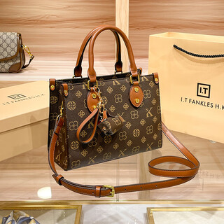 Hermes (hermes) hong kong purchasing genuine leather women's bag 2024 new large capacity portable tote bag retro presbyopia commuting crossbody bag women brown counter gift box set