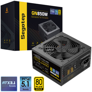 Segotep gn850w atx3.1 gold certified power supply (native 12v-2x6 supports 5080/5070ti graphics card direct plug/wide gaming desktop computer main box power supply)