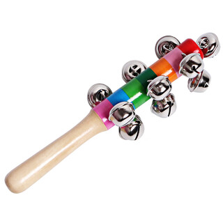 Meibosen baby hand rattle stick bell baby early education intellectual musical instrument string bell bell rattle 0-1 year old children's teaching aids colorful rattle string bell