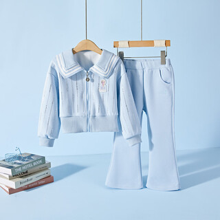 迪士尼艾莎公主女童秋装童装女童秋套装秋季新款休闲开衫上衣裤子两件套