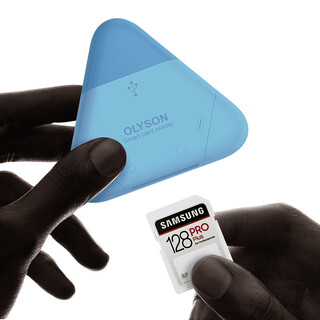 Olyson three-in-one card reader multi-function suitable for apple 17 mobile phone usb3.0 dji sony canon slr camera sd card type-c computer ipad recorder tf memory card blue apple/type-c/usb interface tf/sd card 3.0