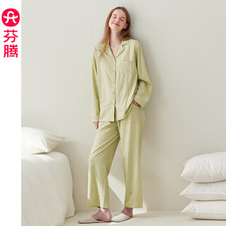 Fenton's 25th new star style couple pajamas spring and autumn long sleeve women's anti-mite large size men's self-operated home clothing set