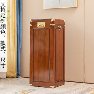 The ultimate natural camphor wood box, all camphor wood solid wood box, three-dimensional tube painting box, calligraphy and painting collection storage box, insect-proof and moth-proof, walnut color corners, 40*40*80cm whole board