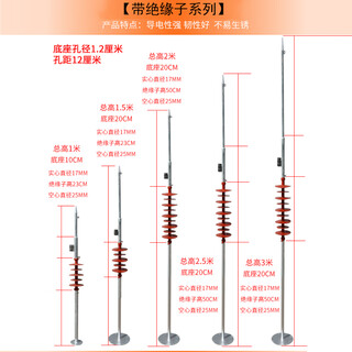 Outdoor lightning protection grounding insulated lightning rod outdoor engineering lightning protection complete set of air terminal supports custom-made factory direct sales 2.5 meters including insulator 1 meter ground pin 25 square copper wire 100 meters