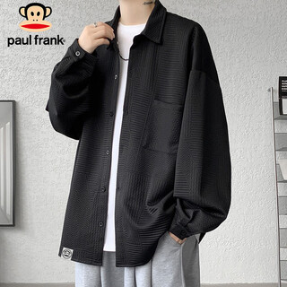 Paul frank langarmshirt herren frühling und herbst mode vielseitiges shirt herren freizeitjacke herren top schwarz 2xl