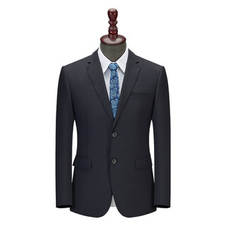 Jijia broken code worsted 97% wool suit top anti-wrinkle business formal single suit men's wool navy blue 165b