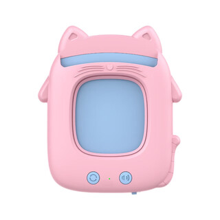 Children's early education machine, card machine, audio english word learning machine, card machine, baby enlightenment educational children's toy, vertical cat model, english 112 cards + light pink