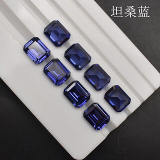 Tanzanite sapphire loose stone cut rectangular ring face men and women ring style stone loose diamond diy matching stone 4x6mm rectangular