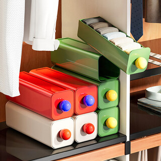 Fan ye's 3-pack underwear and socks storage box drawer-type home wardrobe dust-proof clothes and sundries dormitory organizer desktop