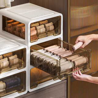 Underwear storage box drawer-type sock box underwear three-in-one divided artifact household clothing storage box inner wardrobe d underwear independent package