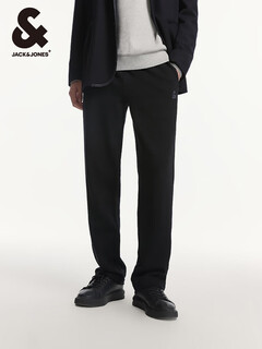 Jack&jones new spring and summer fashionable commuting simple versatile comfortable solid color pure cotton sports sweatpants straight casual pants for men e40 black m is a bit large, it is recommended to take one size smaller