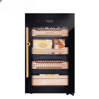 Shuangyou 120ah cigar cabinet constant temperature and humidity humidification cabinet eggplant cabinet mini cedar wood black