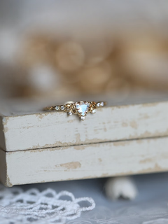 Oin starsbourg strasbourg night japanese exquisite natural tanzanite moonstone necklace ring moonstone style hong kong no. 8